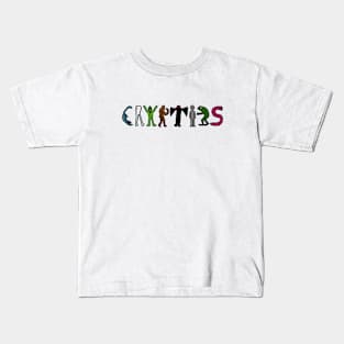 CRYPTIDS Text Kids T-Shirt